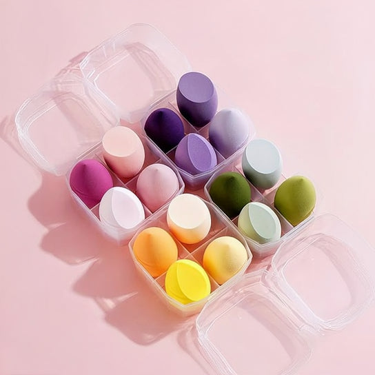 4-Pack Makeup Blending Sponge Kit – Latex-Free Beauty Sponges for Smooth Foundation & Concealer Coverage